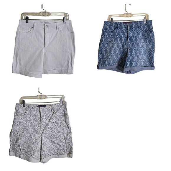 Gloria Vanderbilt Amanda Lot Of 3 Shorts Size 10 - Picture 1 of 16